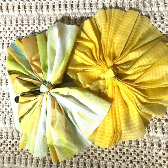 FREE Shipping! Striped Fan Bow Barrette Set Size:  5"L, 3"W - Picture 7 of 16